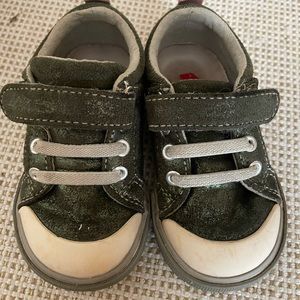 See Kai Run Green Metallic Sneaker